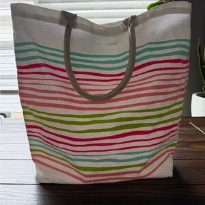 Vibrant Striped Tote Bag